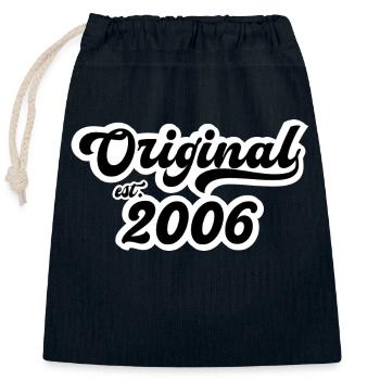 2006 Geburtstag - Verschließbarer Geschenkbeutel aus Baumwolle (25x30cm) - Navy - Vorne