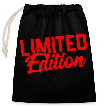 Limited Edition - Closable cotton gift bag (25x30cm) - black - Front