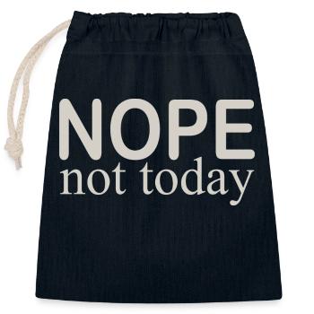 not today - Verschließbarer Geschenkbeutel aus Baumwolle (25x30cm) - Navy - Vorne