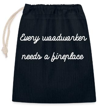 Arboristes Tronçonneuse Grab Forester Woodcutter Cool - Sac cadeau en coton avec cordon (25 x 30 cm) - bleu marine - Devant
