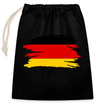 Drapeau de l’Allemagne - Sac cadeau en coton avec cordon (25 x 30 cm) - noir - Devant
