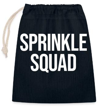 Sprinkle Squad - cadeau de beignet drôle - Sac cadeau en coton avec cordon (25 x 30 cm) - bleu marine - Devant