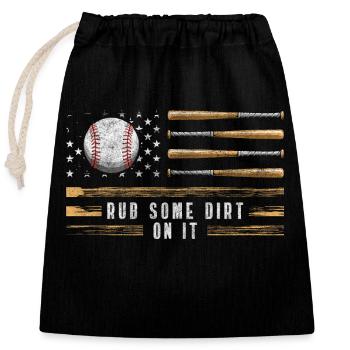 Baseballspieler Sieger Mannschaft USA - Verschließbarer Geschenkbeutel aus Baumwolle (25x30cm) - Schwarz - Vorne