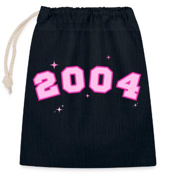 2004 Rosenstern - Verschließbarer Geschenkbeutel aus Baumwolle (25x30cm) - Navy - Vorne