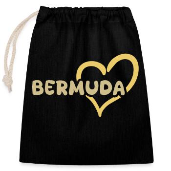 Bermuda Bermuda - Verschließbarer Geschenkbeutel aus Baumwolle (25x30cm) - Schwarz - Vorne