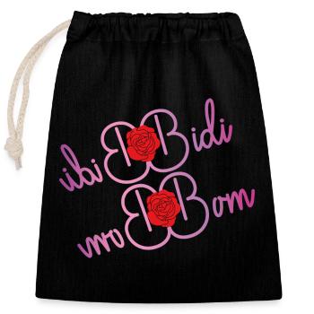 Bidi Bidi Bom Bom - Danse panish - Fiesta espagnole - Sac cadeau en coton avec cordon (25 x 30 cm) - noir - Devant