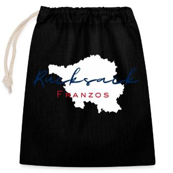 Backpack French - Closable cotton gift bag (25x30cm) - black - Front