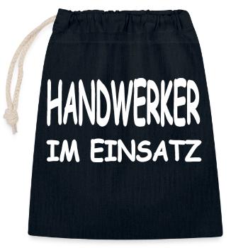Handwerker - Verschließbarer Geschenkbeutel aus Baumwolle (25x30cm) - Navy - Vorne