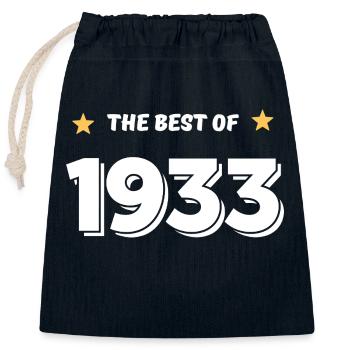 Best of 1933 - Closable cotton gift bag (25x30cm) - navy - Front