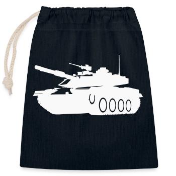 tank - Closable cotton gift bag (25x30cm) - navy - Front