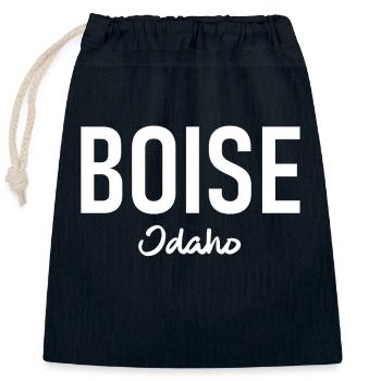 Boise - Idaho - États-Unis - États-Unis d’Amérique - Sac cadeau en coton avec cordon (25 x 30 cm) - bleu marine - Devant