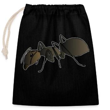 Fourmi - Sac cadeau en coton avec cordon (25 x 30 cm) - noir - Devant