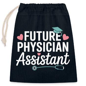 Future Physician Assistant Style - Closable cotton gift bag (25x30cm) - navy - Front