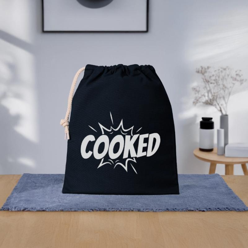 Cooked Explosive Comic Style Closable cotton gift bag (25x30cm)