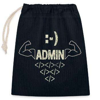 Admin Administrator IT Sysadmin und Informatiker - Verschließbarer Geschenkbeutel aus Baumwolle (25x30cm) - Navy - Vorne