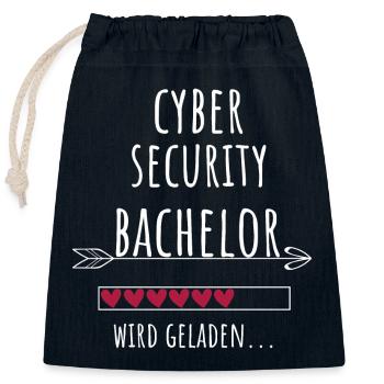 Cyber Security Bachelor Studium Geschenk - Verschließbarer Geschenkbeutel aus Baumwolle (25x30cm) - Navy - Vorne