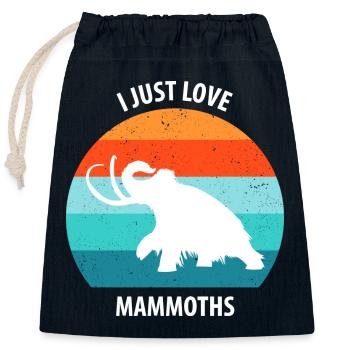 Lustiges Mammut Steinzeit Eiszeit Design Urzeit - Verschließbarer Geschenkbeutel aus Baumwolle (25x30cm) - Navy - Vorne