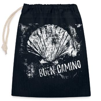 Buen Camino, Jakobsmuschel, Santiago de Compostela - Verschließbarer Geschenkbeutel aus Baumwolle (25x30cm) - Navy - Vorne