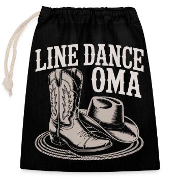 LineDance Granny Boots - Closable cotton gift bag (25x30cm) - black - Front