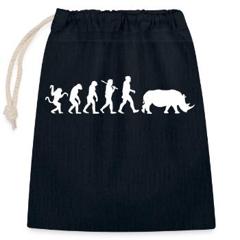 Rhino Rhino Evolution - Sac cadeau en coton avec cordon (25 x 30 cm) - bleu marine - Devant