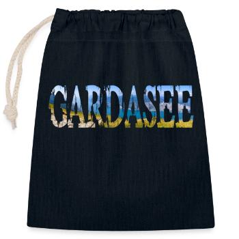 Gardasee Italien - Verschließbarer Geschenkbeutel aus Baumwolle (25x30cm) - Navy - Vorne