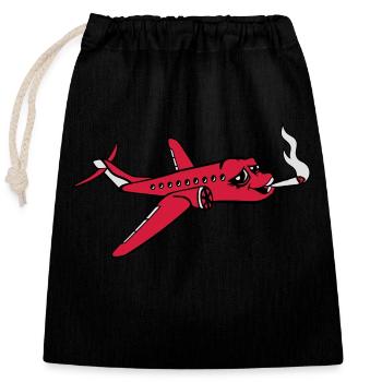 stupide mauvaises herbes drogues fumer ensemble po - Sac cadeau en coton avec cordon (25 x 30 cm) - noir - Devant