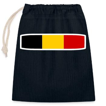 Belgien - Verschließbarer Geschenkbeutel aus Baumwolle (25x30cm) - Navy - Vorne