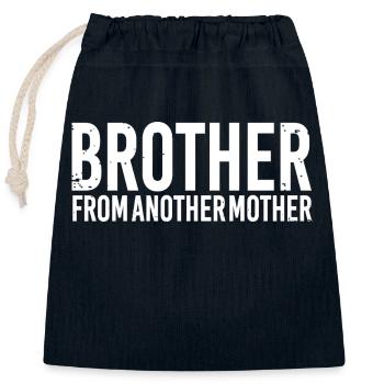 Brother From Another Mother - Sac cadeau en coton avec cordon (25 x 30 cm) - bleu marine - Devant
