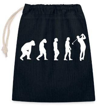 Golfschläger Golf Evolution Golfball Golfer Sport - Verschließbarer Geschenkbeutel aus Baumwolle (25x30cm) - Navy - Vorne
