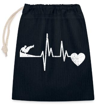 Parkour Runner Parkour Runner Cadeau Sports Extrêmes - Sac cadeau en coton avec cordon (25 x 30 cm) - bleu marine - Devant