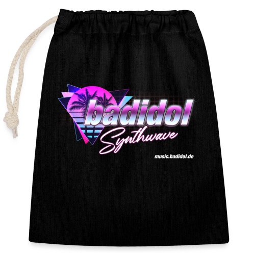 badidol Synthwave - Closable cotton gift bag (25x30cm)