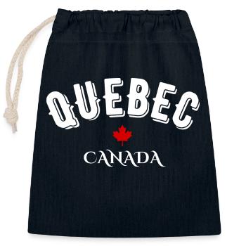 Québec Kanada - Verschließbarer Geschenkbeutel aus Baumwolle (25x30cm) - Navy - Vorne