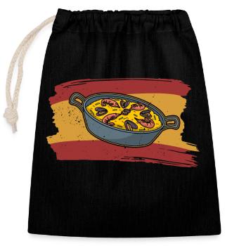 Paella Paella Pan Sapnian Rice Cereal - Closable cotton gift bag (25x30cm) - black - Front