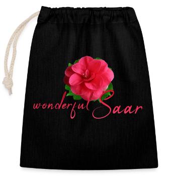 Sarre Anniversaire Sarre - Sac cadeau en coton avec cordon (25 x 30 cm) - noir - Devant