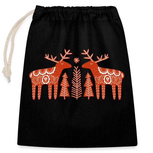 Reindeer Tribal - Verschließbarer Geschenkbeutel aus Baumwolle (25x30cm)