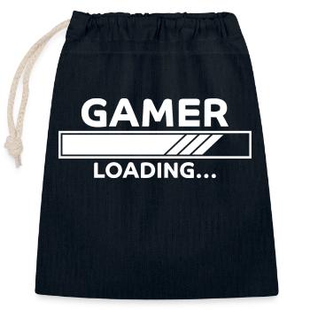 Gamer Spruch Gaming Nerd Lustiges Gamer Geschenk - Verschließbarer Geschenkbeutel aus Baumwolle (25x30cm) - Navy - Vorne
