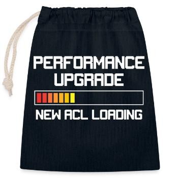 Funny Knee Surgery Torn ACL Performance Upgrade - Verschließbarer Geschenkbeutel aus Baumwolle (25x30cm) - Navy - Vorne