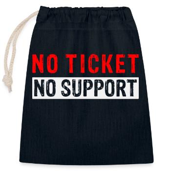 No Ticket No Support Informatiker IT Administrator - Verschließbarer Geschenkbeutel aus Baumwolle (25x30cm) - Navy - Vorne