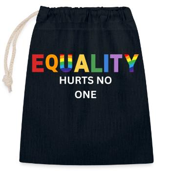 Gleichberechtigung schadet niemandem LGBT-Gleichberechtigung Gay Pride - Verschließbarer Geschenkbeutel aus Baumwolle (25x30cm) - Navy - Vorne