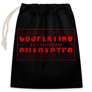 Cosplay Manga Passion Fan - Closable cotton gift bag (25x30cm) - black - Front