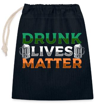 Irish Irish Holiday Beer - Closable cotton gift bag (25x30cm) - navy - Front