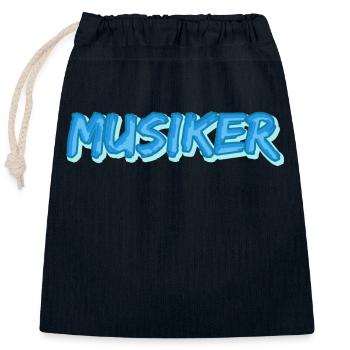 Métier Musicien - Sac cadeau en coton avec cordon (25 x 30 cm) - bleu marine - Devant