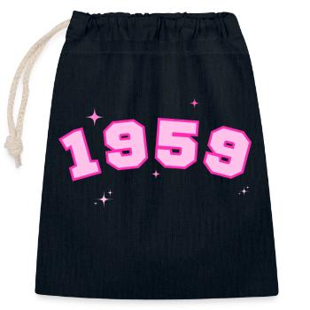 Rosenstern von 1959 - Verschließbarer Geschenkbeutel aus Baumwolle (25x30cm) - Navy - Vorne
