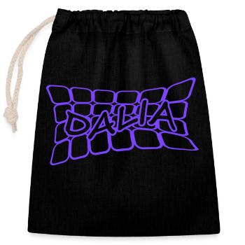 Dalia comme nom - Sac cadeau en coton avec cordon (25 x 30 cm) - noir - Devant