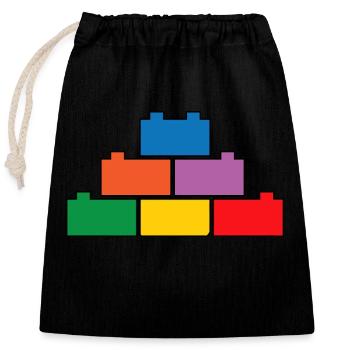 Brick Builder Brick Building Master Builder - Closable cotton gift bag (25x30cm) - black - Front