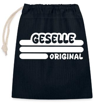 Beruf Geselle - Verschließbarer Geschenkbeutel aus Baumwolle (25x30cm) - Navy - Vorne