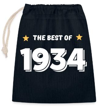 Best of 1934 - Sac cadeau en coton avec cordon (25 x 30 cm) - bleu marine - Devant