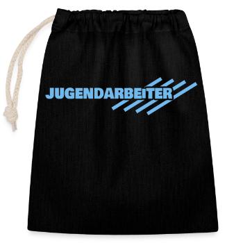 Cadeau pour les animateurs de jeunesse - Sac cadeau en coton avec cordon (25 x 30 cm) - noir - Devant