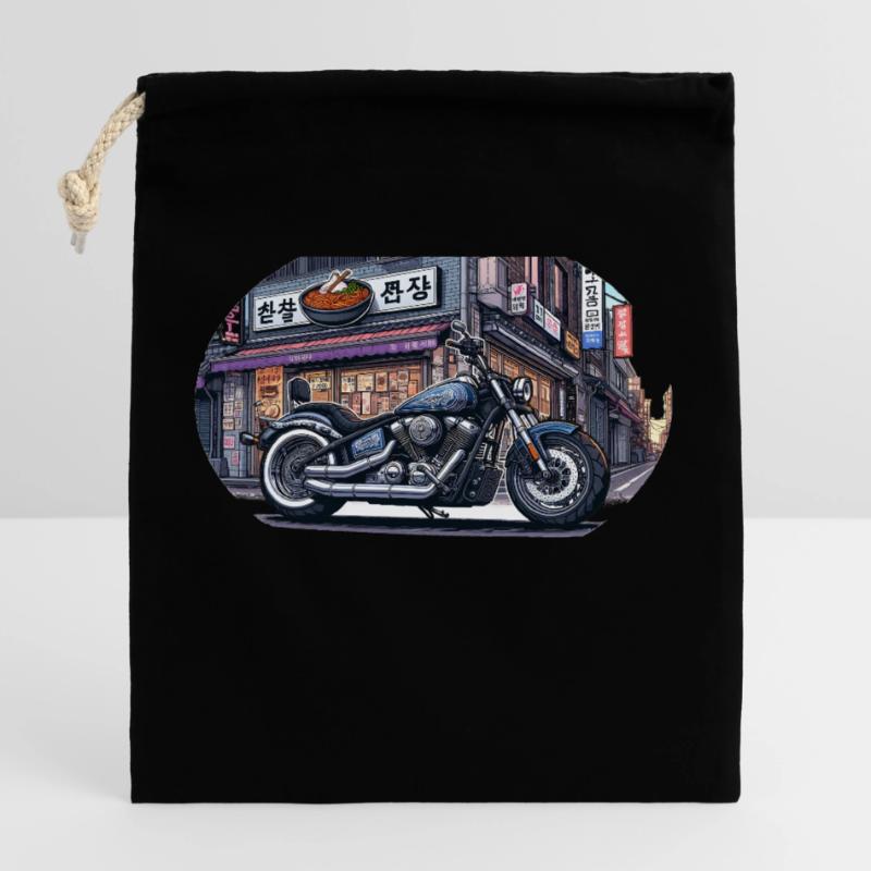 鉄鬼 Tekki Chopper Verschließbarer Geschenkbeutel aus Baumwolle (25x30cm)