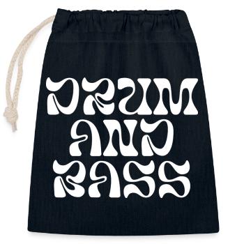 Drum and Bass Psychedelic Ink Swirl Design - Verschließbarer Geschenkbeutel aus Baumwolle (25x30cm) - Navy - Vorne